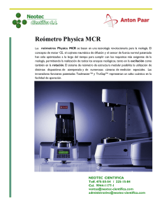 Reómetro Physica MCR