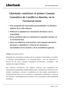 Liberbank constituye el primer Consejo Consultivo de Castilla