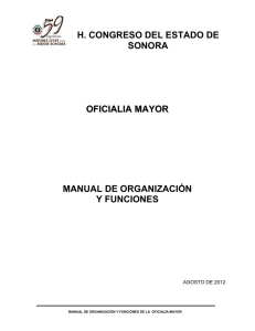 Manual de organización y funciones de la Oficialía Mayor