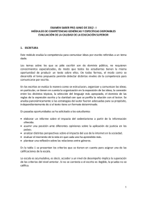 examen saber pro junio de 2012 - Universidad Nacional de Colombia