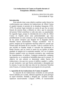 Las traducciones de Camus en España durante el franquismo