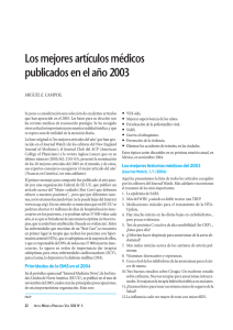 Los mejores artículos médicos publicados en el año 2003