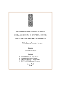TEMA: Sistema Financiero Peruano