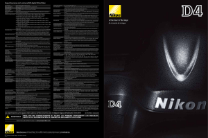 Especificaciones de la cámara SLR digital D4 de Nikon