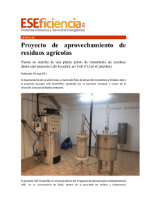 Proyecto de aprovechamiento de residuos agrícolas