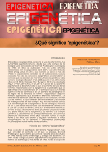 ¿Qué significa "epigenética"?