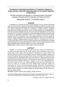 Prevalencia e intensidad parasitaria en Coryphaena hippurus y