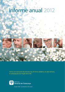 informe anual 2012 - Mútua General de Catalunya