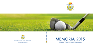 memoria 2015 - Federación de Golf de Madrid