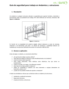 Guía de seguridad para trabajo en Andamios y