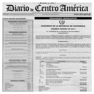 Congreso de la República de Guatemala Acuerdo No 08