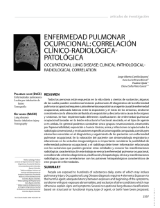 EnfERmEdad pulmonaR oCupaCional