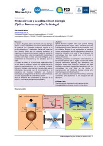 Pinzas ópticas y su aplicación en biología (Optical Tweezers