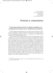 Una primera Historia de la Geografía española en el prólogo del