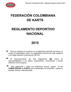 Descargar el Reglamento - Federación Colombiana de Karts