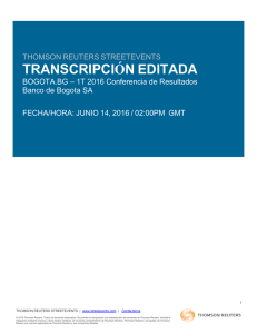 Event Transcript - Banco de Bogotá