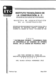 INSTITUTO TECNOLÓGICO DE LA CONSTRUCCIÓN, A . C .
