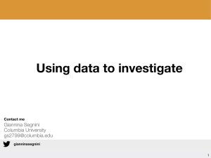 Using data to investigate