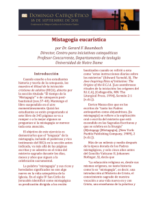 Mistagogía eucarística - United States Conference of Catholic Bishops