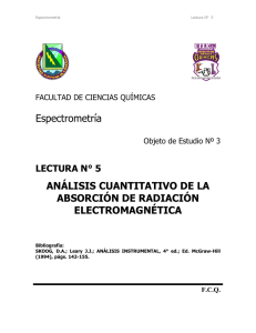 lectura n° 5 análisis cuantitativo de la absorción de radiación