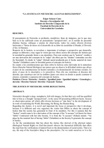 "LA JUSTICIA EN NIETZSCHE: ALGUNAS REFLEXIONES". Edgar