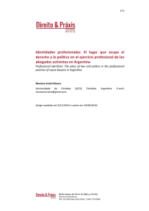 Identidades profesionales: El lugar que ocupa el derecho y