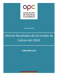 Informe resultados Fondos de Cultura 2015