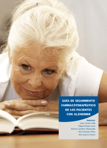 Guía de Seguimiento Farmacoterapéutico sobre Alzheimer