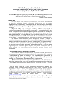 La lucha del campesinado paraguayo frente a la concentración y