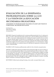 evaluación de la enseñanza problematizada sobre la luz y la visión