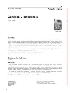 Genética y ortodoncia - Revista Española de Ortodoncia