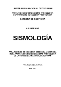 Sismología para Ingenieros - Cátedras Facultad de Ciencias