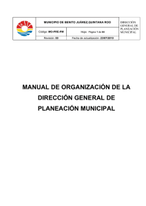 manual de organización de la dirección general de planeación