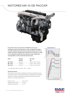 Hoja de datos del motor PACCAR MX-13 Euro 6