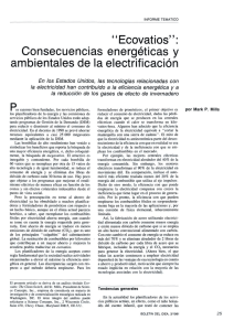 "Ecovatios": Consecuencias energéticas y ambientales de la