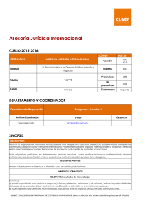 Asesoría Jurídica Internacional - Colegio Universitario de Estudios