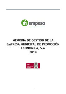 MEMORIA EMPESA 2014 - Ayuntamiento de Móstoles