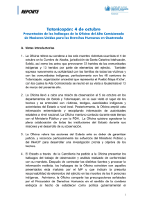 Totonicapán - Alto Comisionado de las Naciones Unidas para los