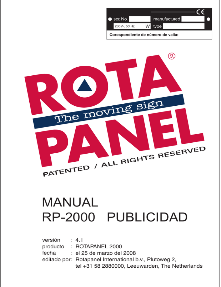 manual rp-2000 publicidad