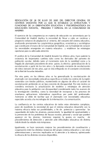 Resolución de 28 de julio de 2005 del Director General de Centros