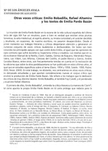 Emilio Bobadilla, Rafael Altamira y los textos de Emilia Pardo Bazán