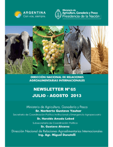 Nro 65 Newsletter Julio-Agosto 2013