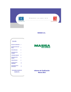 Informe de Clasificación - Marzo 2015