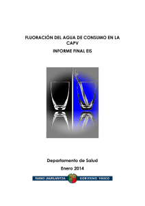 Fluoración del agua de consumo en la CAPV. Informe