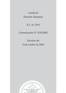 V. Comit&eacute; de Derechos Humanos