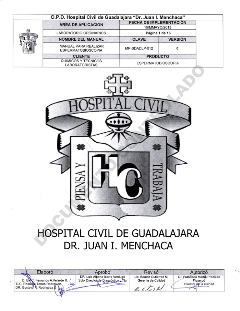 documento controlado Hospital Civil de Guadalajara