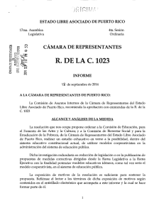 R. DE LA C. 1023 - Cámara de Representantes