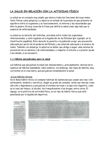 LA SALUD EN RELACIÓN CON LA ACTIVIDAD FÍSICA