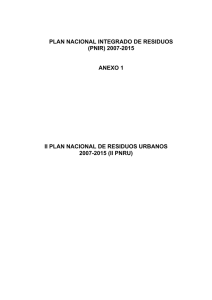 PLAN NACIONAL INTEGRADO DE RESIDUOS (PNIR) 2007