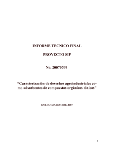 INFORME TECNICO FINAL PROYECTO SIP No. 20070709